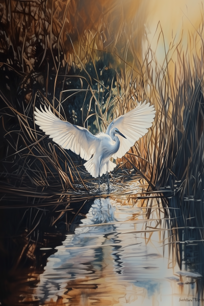 Great Egret in Flight