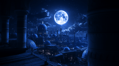 Nighttime Island Cityscape