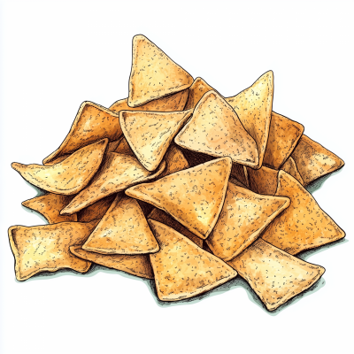 Colored Hand Drawn Tortilla Chips