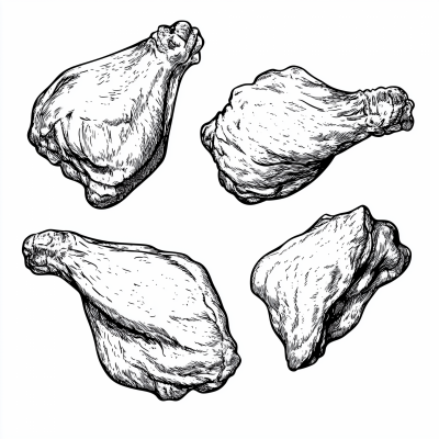Hand Drawn Chicken Wings