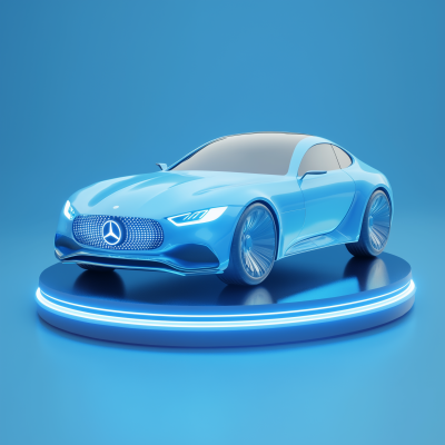 3D Blue Advertising Channel Icon