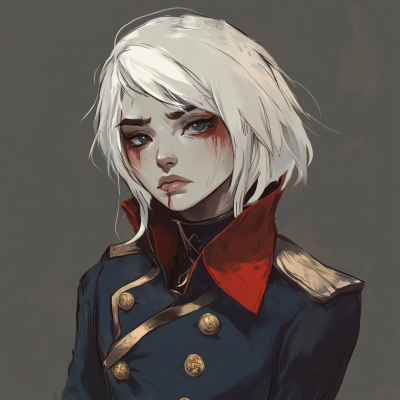 Tired Drow in Military Garb