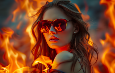 Woman with Dior Sunglasses