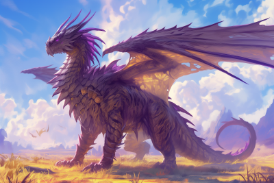 Mystic Dragon in Grassland