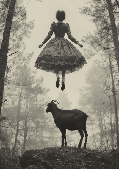 Victorian Girl in the Forest