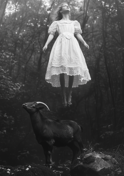 Victorian Girl Floating