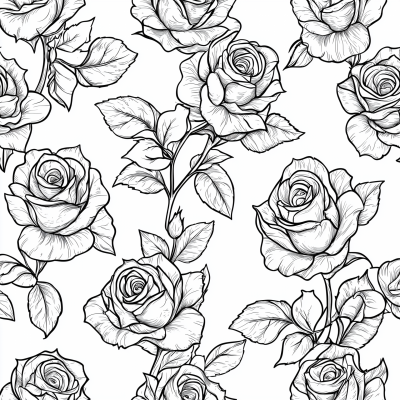 Seamless Roses Pattern