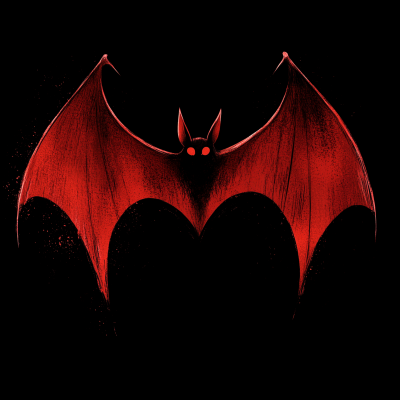 Spooky Red Bat