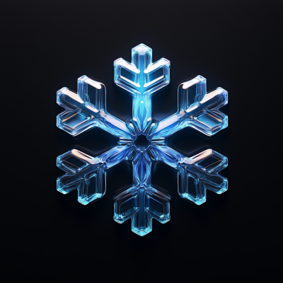 Glowing Snowflake Icon
