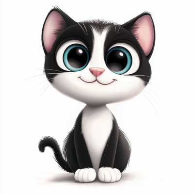 Cute Happy Cat Illustration