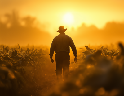 Heroic Farmer in Golden Hour