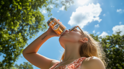 Girl Enjoying Sprite