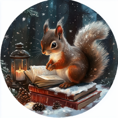 Squirrel Reading