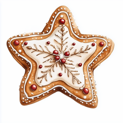Gingerbread Star Illustration