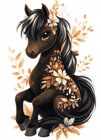 Beautiful Chocolate Pony