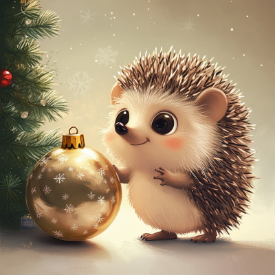 Cute Hedgehog Half Standing
