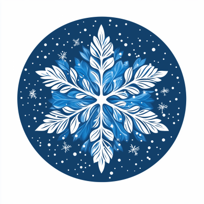 Blue Snowflake Illustration