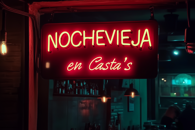 Neon Sign ‘NOCHEVIEJA en Casta’s’