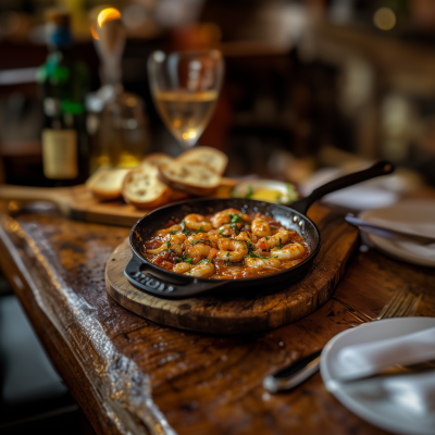 Sizzling Gambas al Ajillo