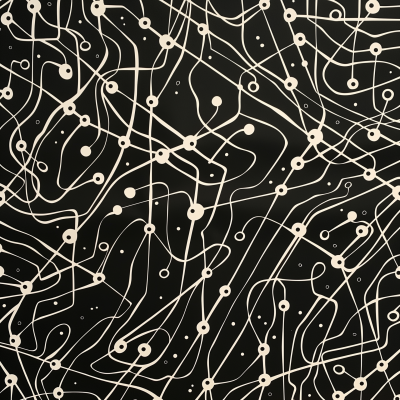 Black and White Electric Circuits Pattern