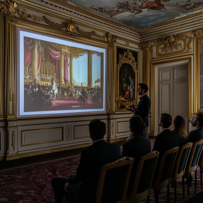 Presentation in an Elegant Palace Room