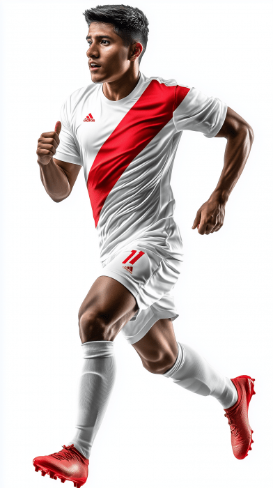 Peruvian Soccer Player in Motion