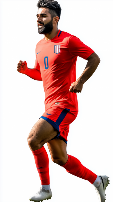 Chilean Soccer Player in Motion
