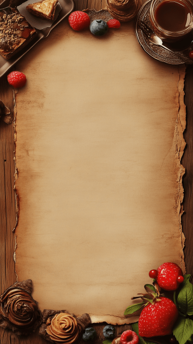 Menu Book with Dessert Border