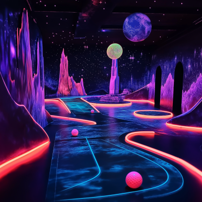 Futuristic Blacklight Mini Golf