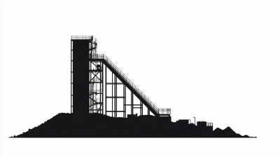 Minimalistic Asphalt Plant Silhouette