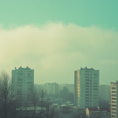 Winter City Skyline