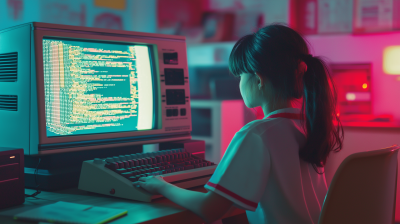 Lofi School Girl Coding
