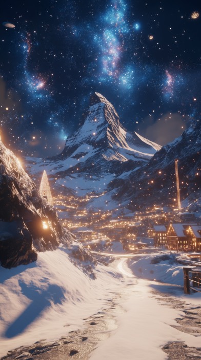Christmas Landscape with Matterhorn