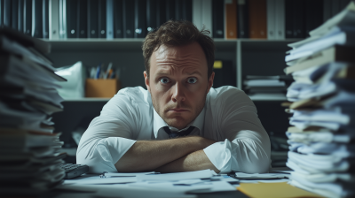 Stressed Businessman in Office