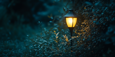 Garden Lamp at Night