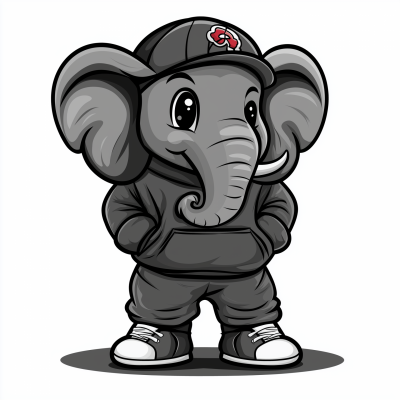 Cool Cartoon Elephant Mascot