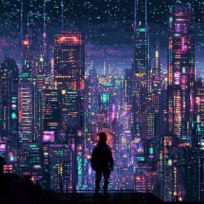 Cyberpunk City at Night