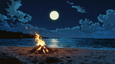 Moonlit Bonfire Night