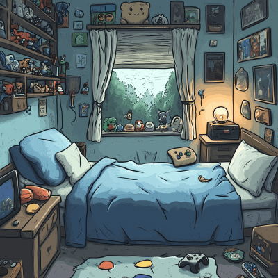 A comic scene