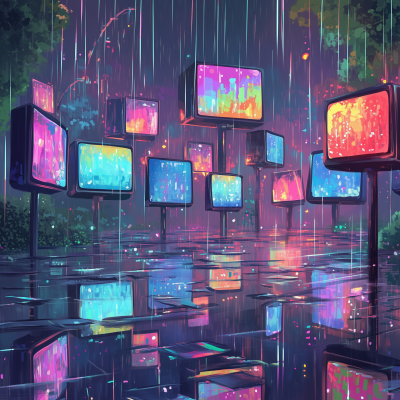 Surreal Rainy Scene