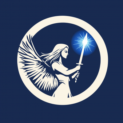 Female Warrior Angel Logo