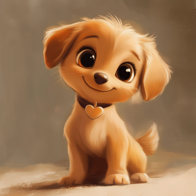 Cute Puppy with Heart