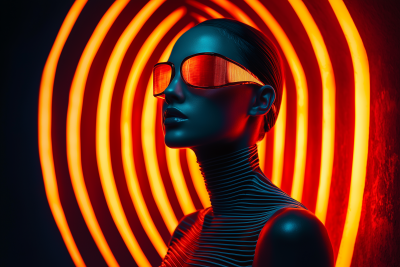 Retro Neon Portrait