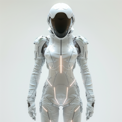 Humanoid Woman in Hologram
