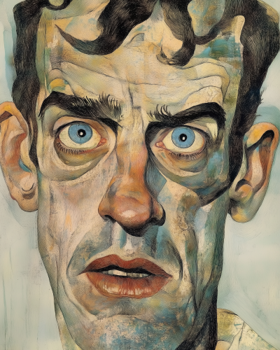 Surreal Portrait of James Joyce