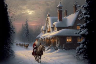 Winter Christmas Landscape