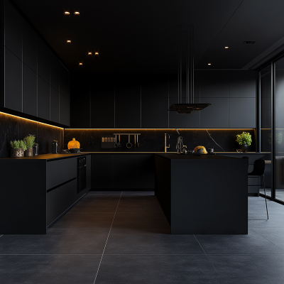 Luxurious Dark Kitchen