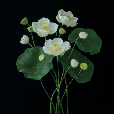 Elegant White Lotus