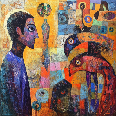 Abstract Discussion Between Men and Animals