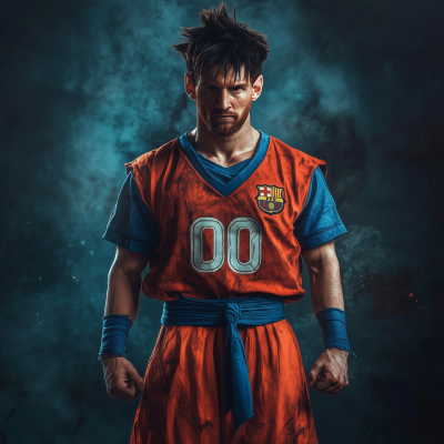 Messi as Goku